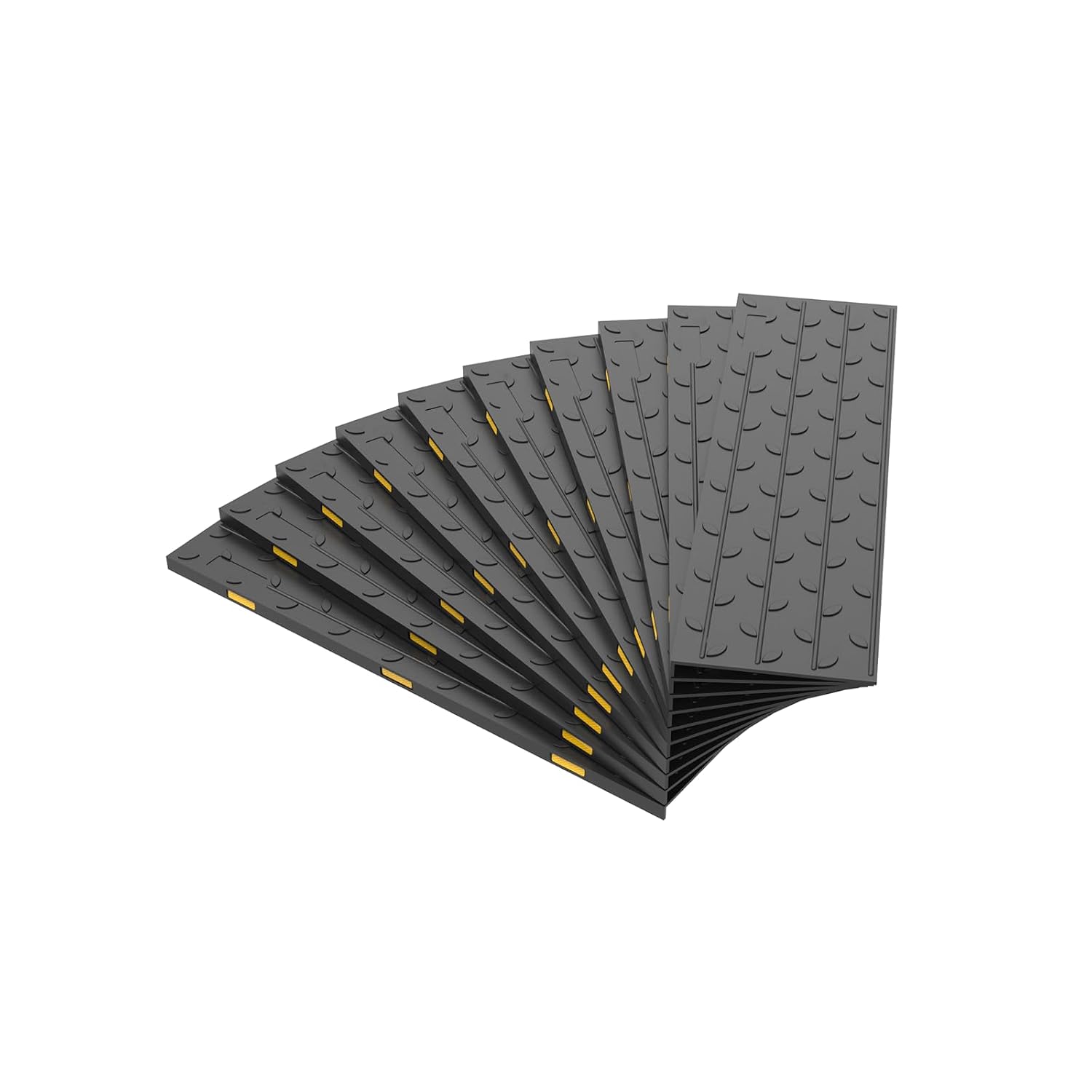 Rubber Non-Slip Stair Treads Black 10 Pack