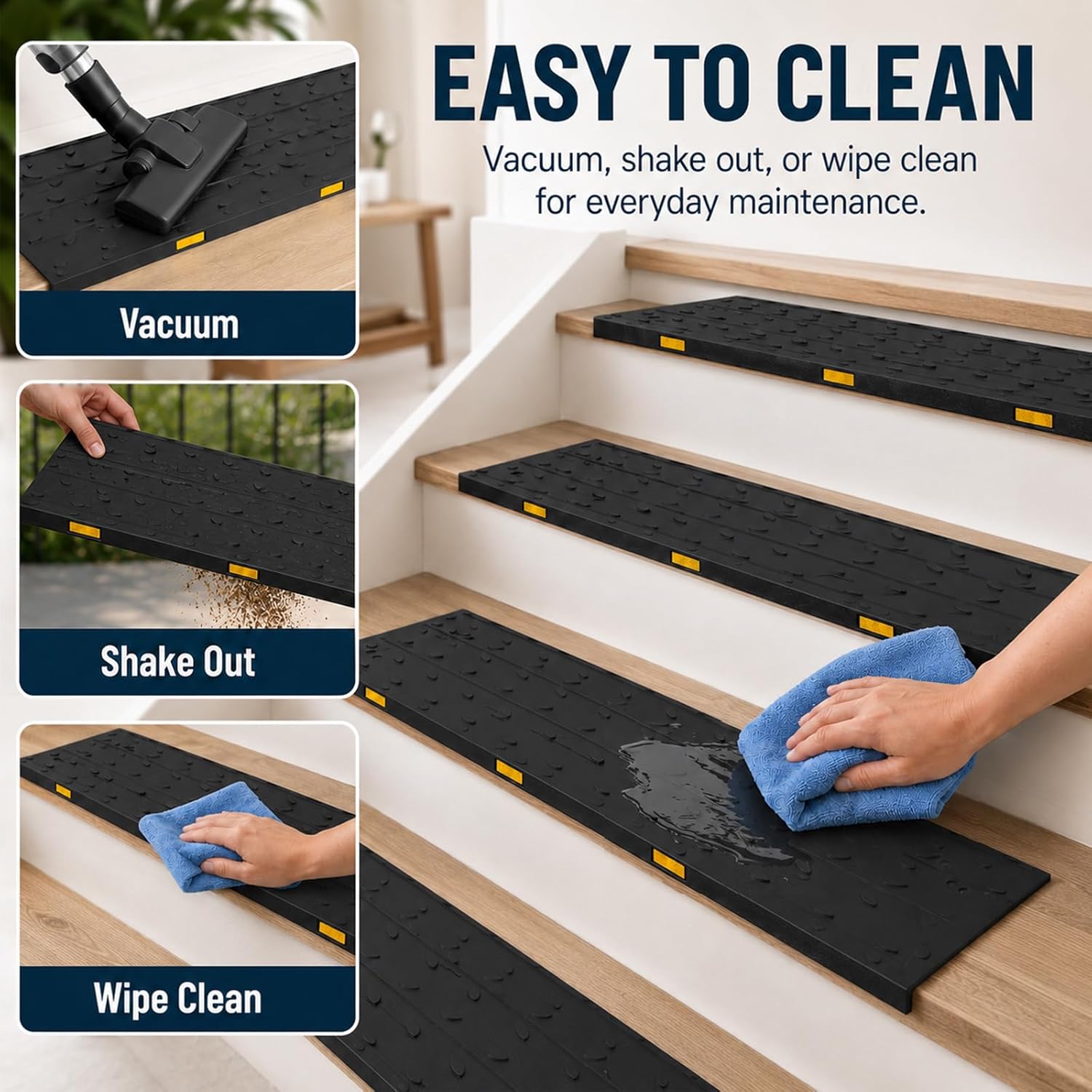 Reflective Rubber Stair Treads 5 Pack