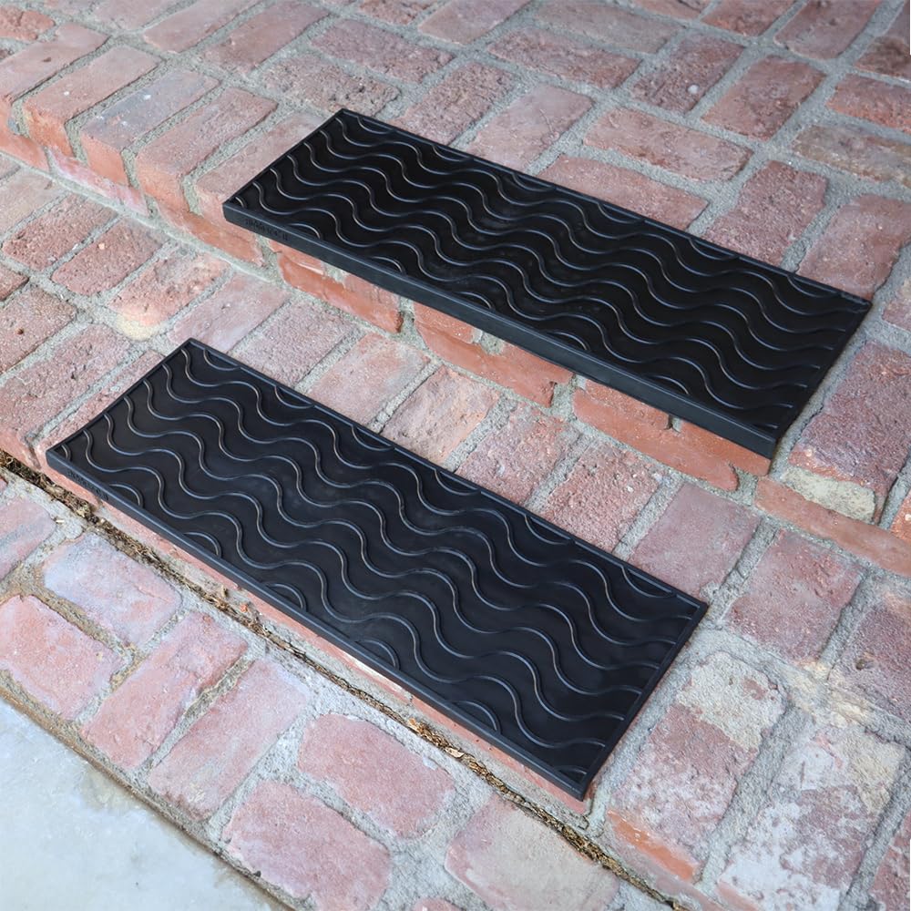Wave Rubber Stair Mats 6 Pack