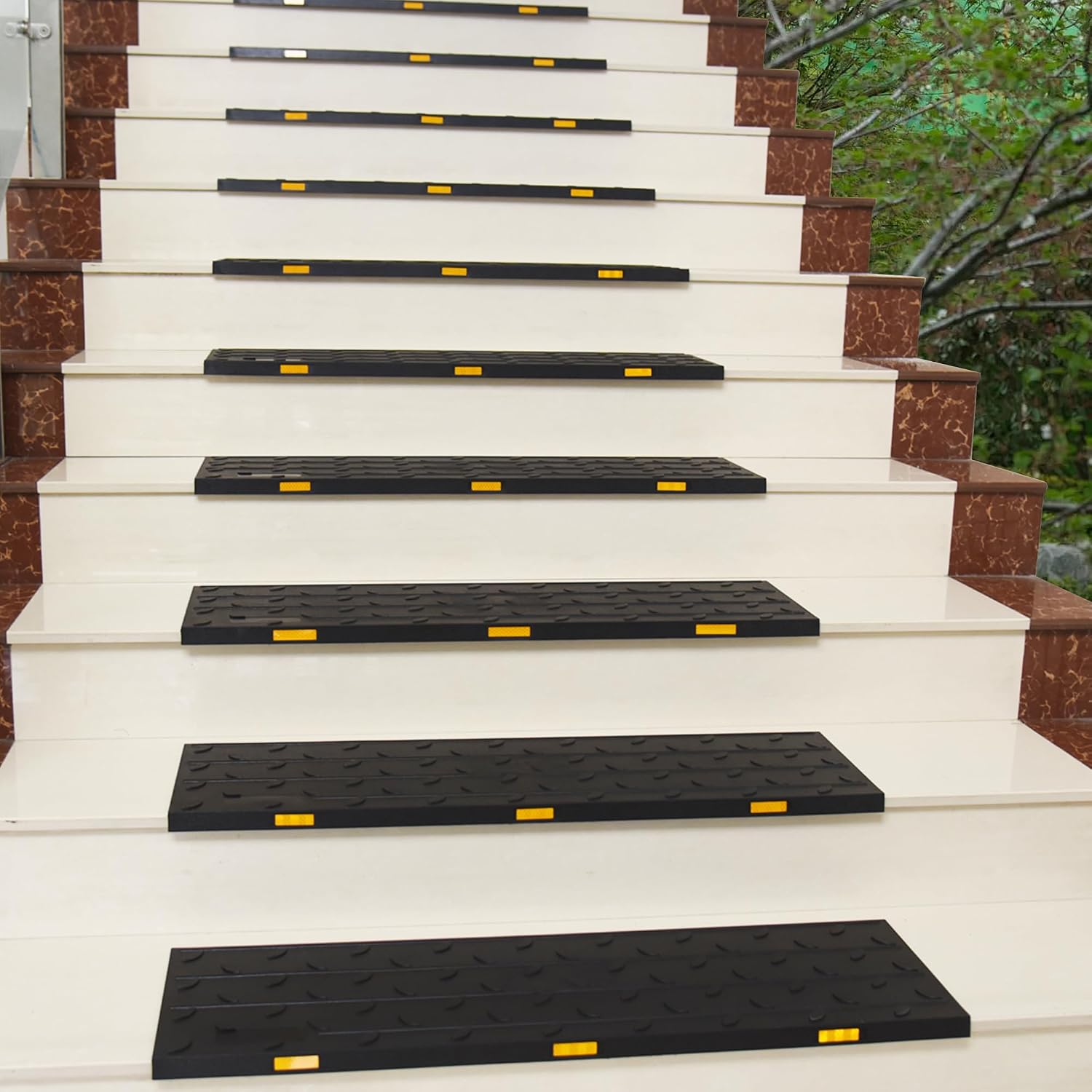 OrangeStar Rubber Non-Slip Stair Treads 5 Pack