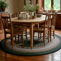 Green Ivory Braided Large Round Area Rug
