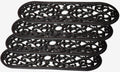 Black Scroll Anti-Slip Rubber Stair Treads 4 Pack