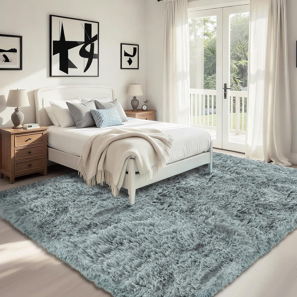 Washable Fluffy Shag Area Rug 5x8