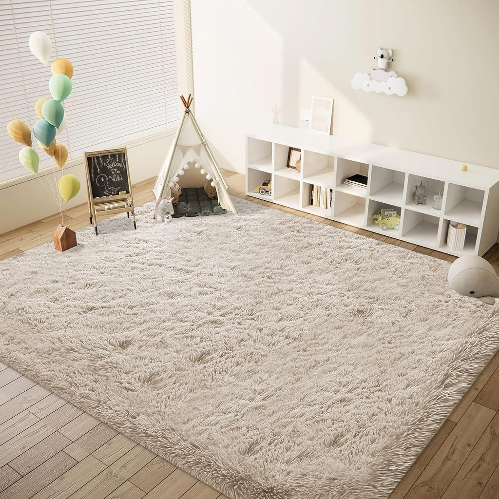 Soft Camel Plush Indoor Area Rug 8x10