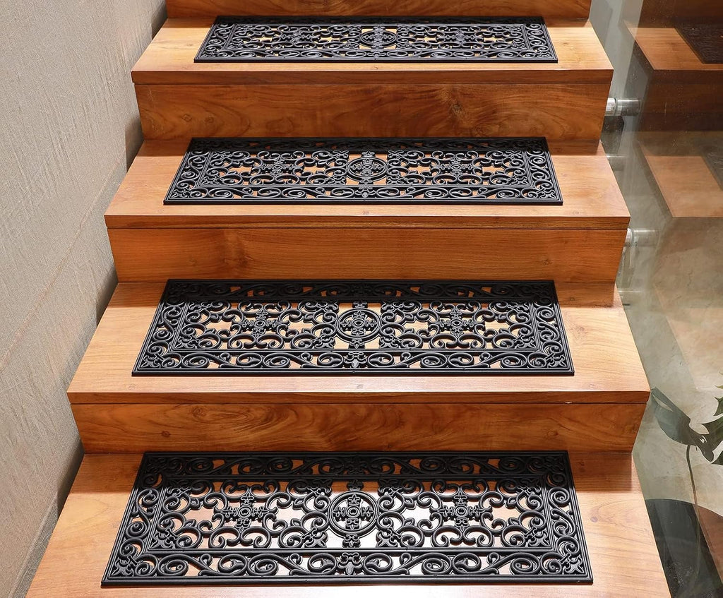 Heavy-Duty Rubber Stair Treads 4 Pack