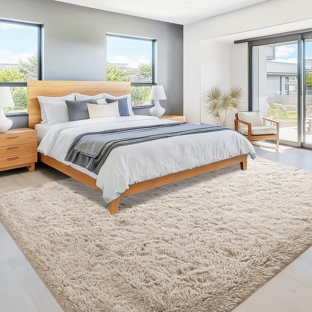 Soft Camel Plush Indoor Area Rug 8x10