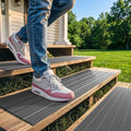 Gray Striped Non-Slip PVC Stair Treads 5 PCS