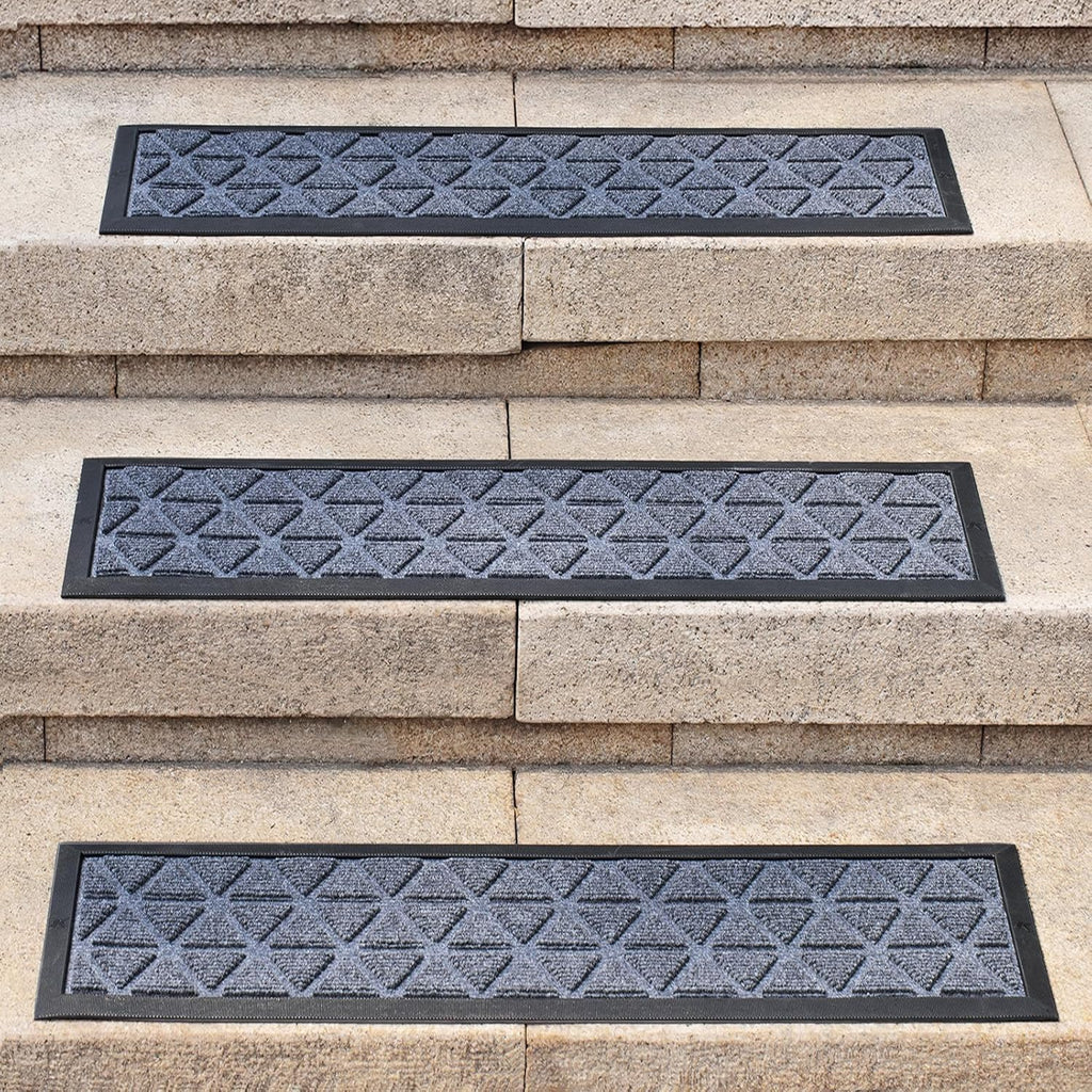 Indoor Outdoor Rubber Stair Treads 3 Pack